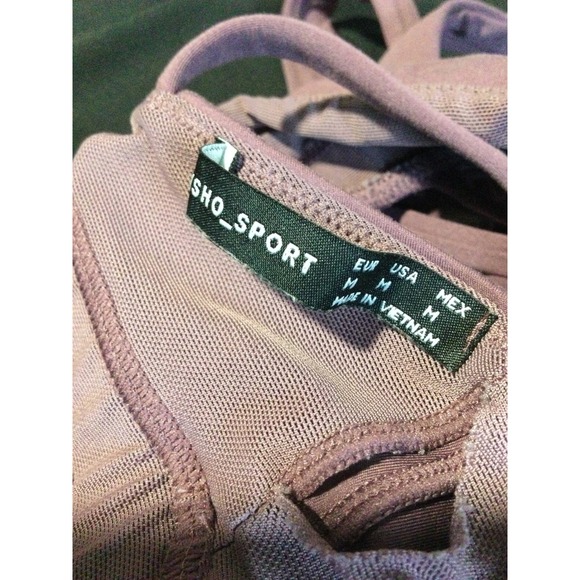 OYSHO SPORT Purple Criss Cross Back Padded Medium Support Sports Bra - Picture 5 of 5